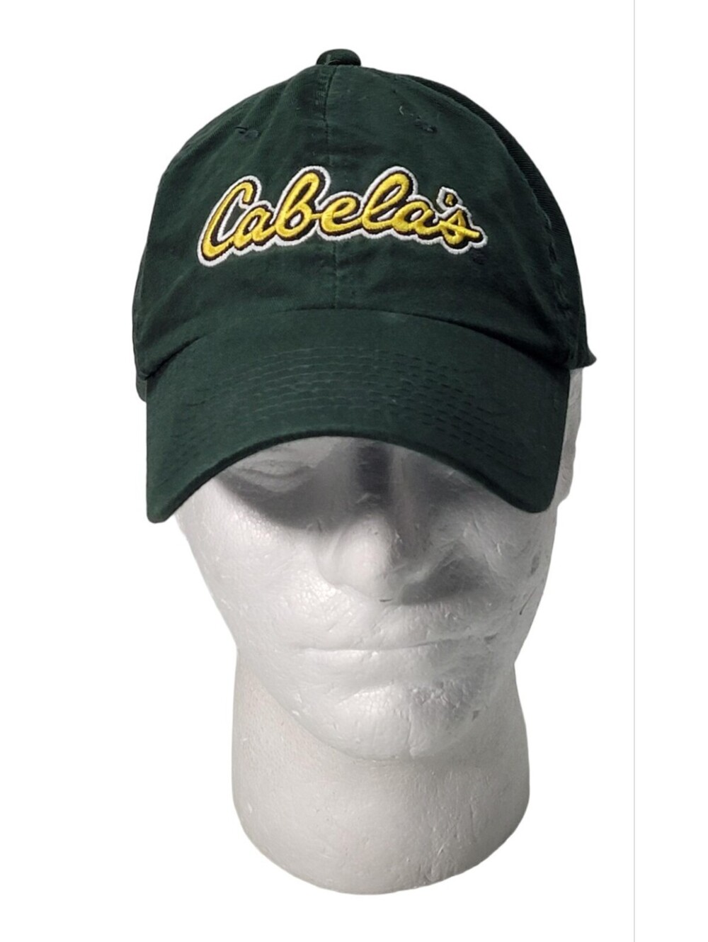 Cabelas Worlds Foremost Outfitter Cap - Vintage StrapBack Green Hat - One Size .